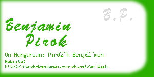 benjamin pirok business card
